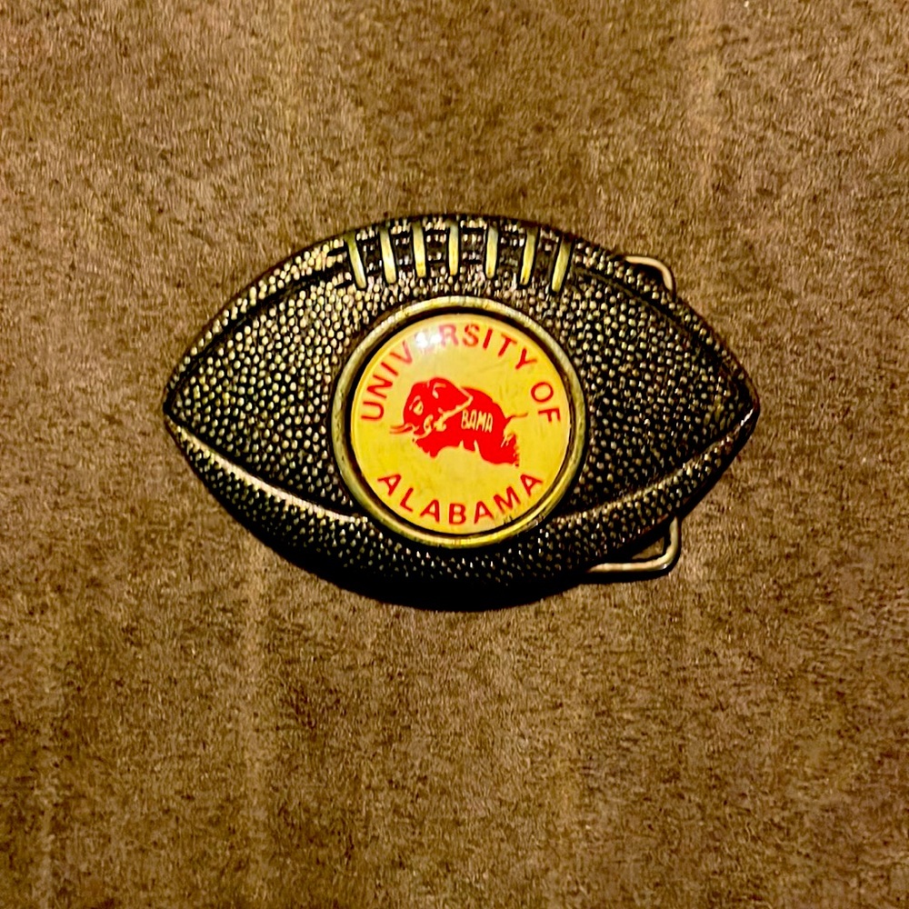 Vintage University of Alabama football belt buckle